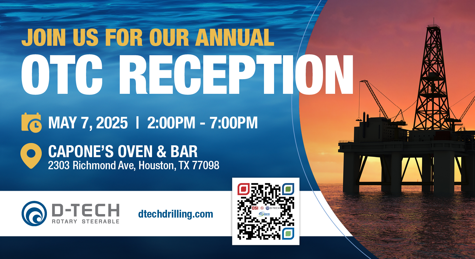 An advertisement for an annual otc reception on may 7 2025