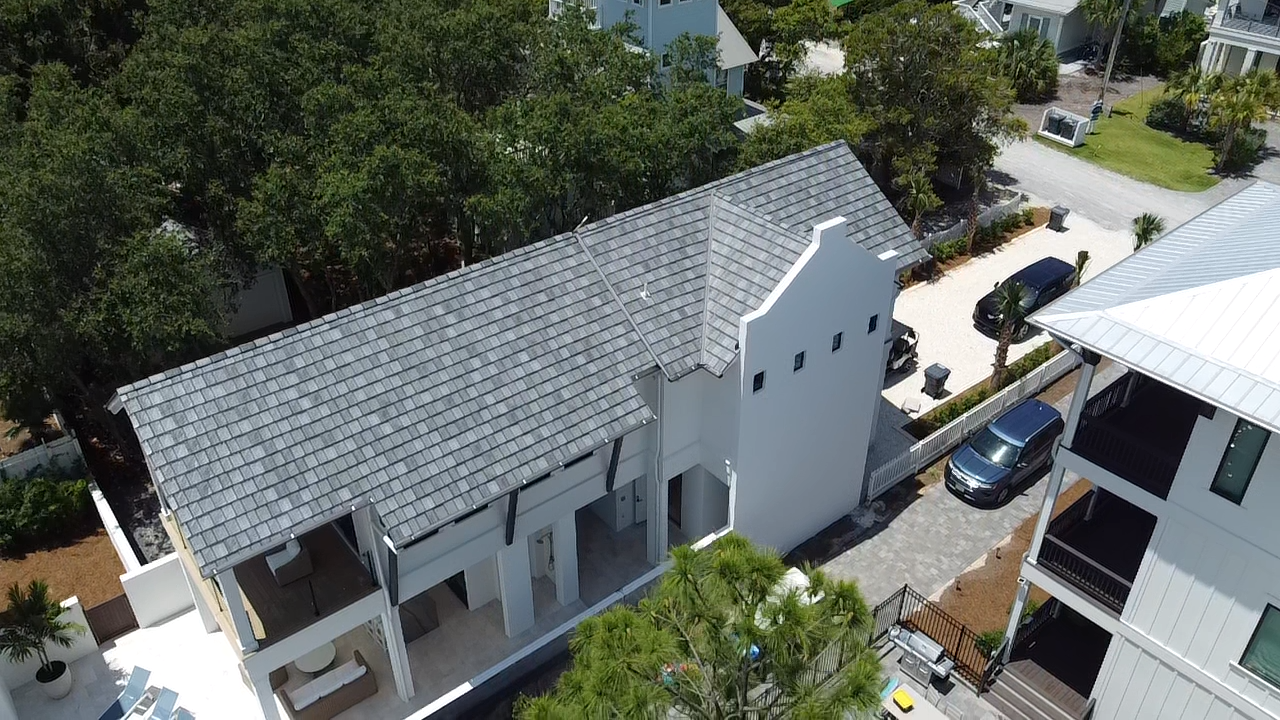 Commercial slate roof installation in Panama City Beach, FL