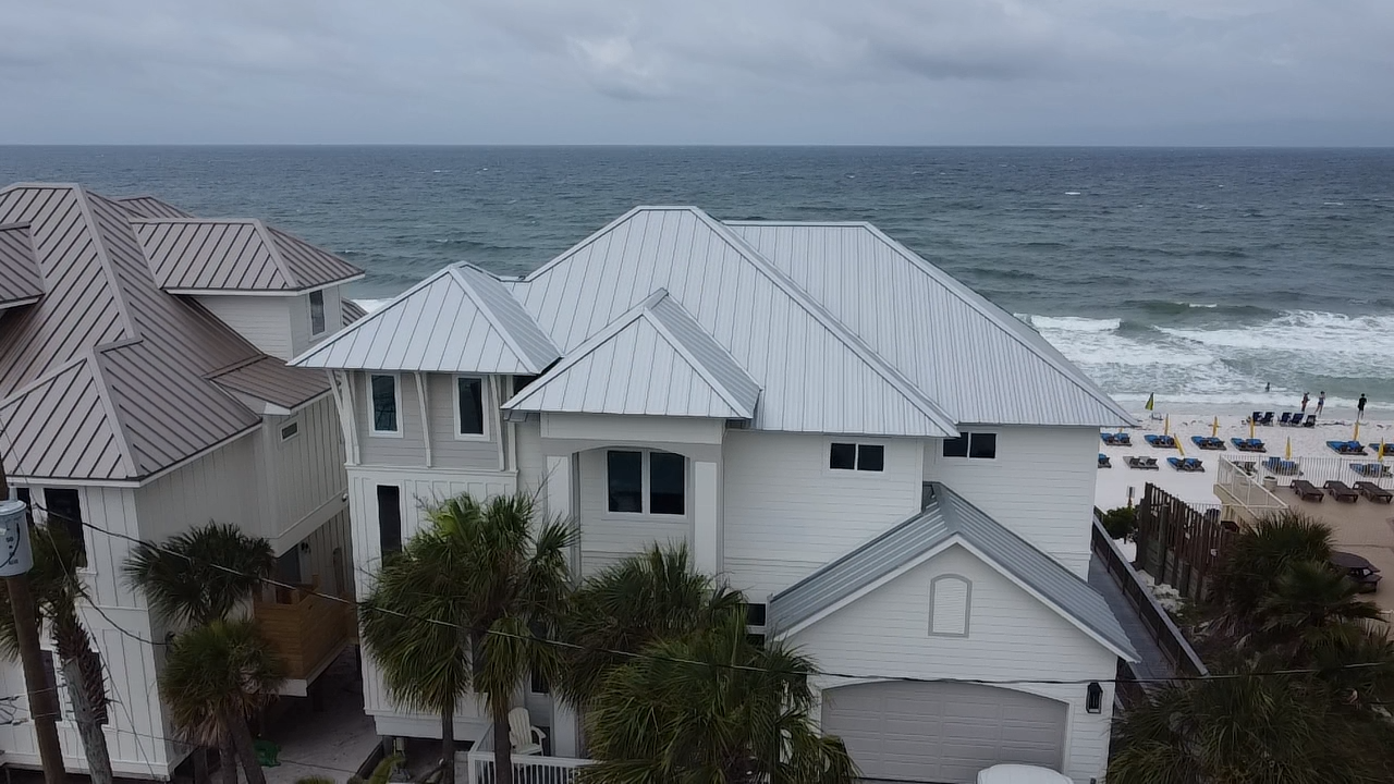 Residential metal roof replacement in Panama City Beach, FL