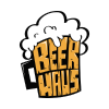 Um desenho animado de uma caneca de cerveja com as palavras beer haus escritas nela.