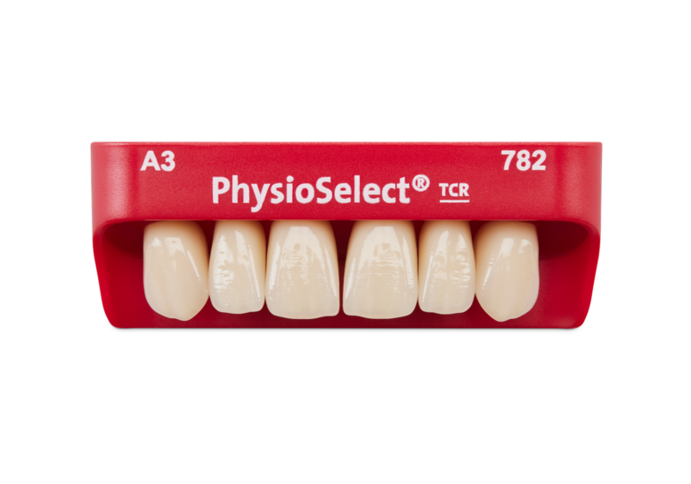A red tray with a3 physioselect tcr written on it — The Denture Kitchen in Maroochydore, QLD