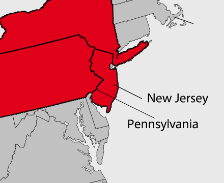 New Jersey — Map in Brick, NJ