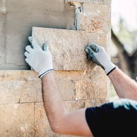 Stone Front — Installing the Stone on the Wall in Brick, NJ