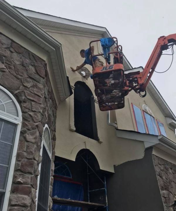 Full Stucco — Fixing Wall Cracks in Brick, NJ