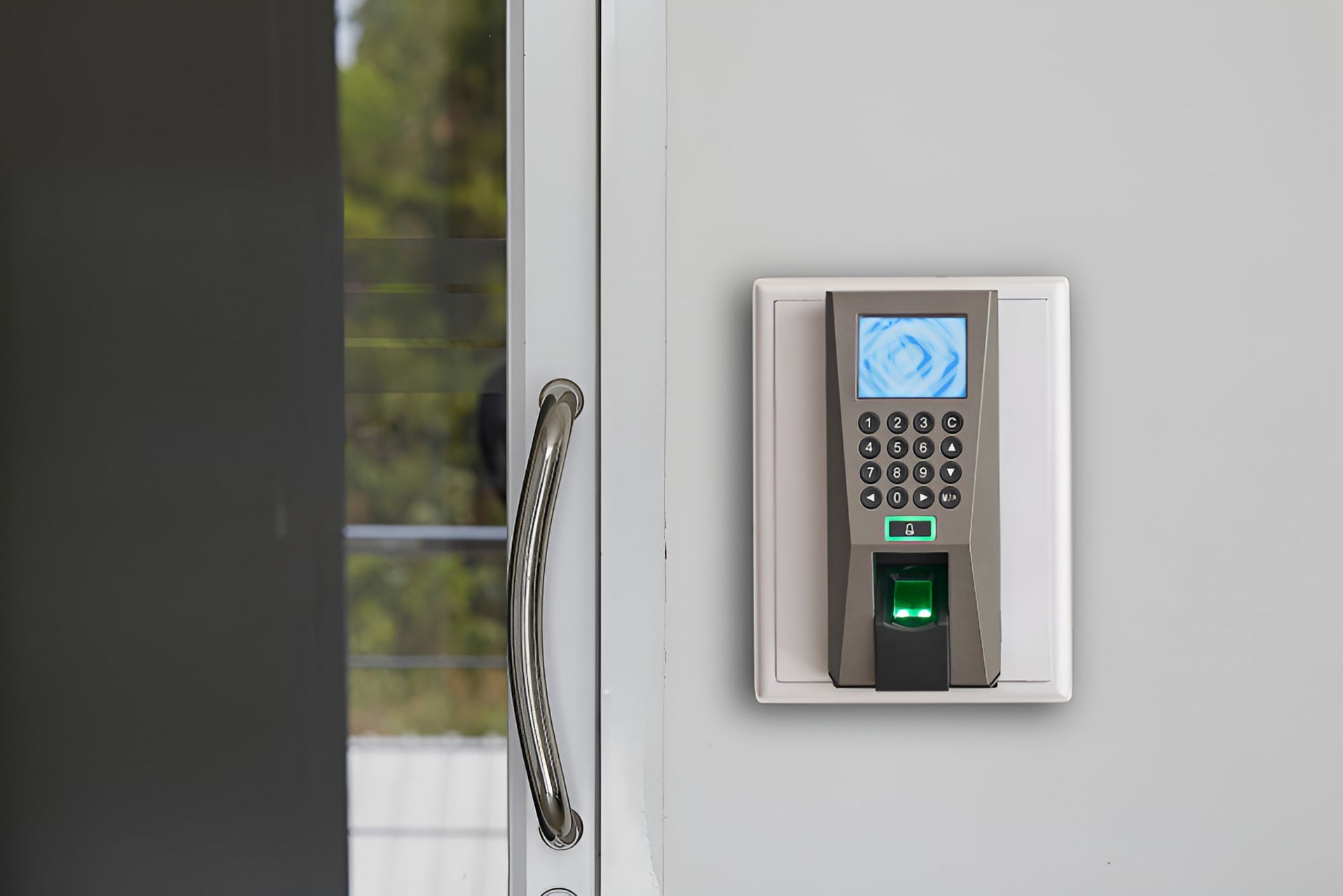 A Fingerprint Scanner is Mounted on a Wall — CTE Systems In Old Bar, NSW