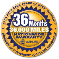 36 Months / 36K Miles NAPA Warranty | Automotive Excellence