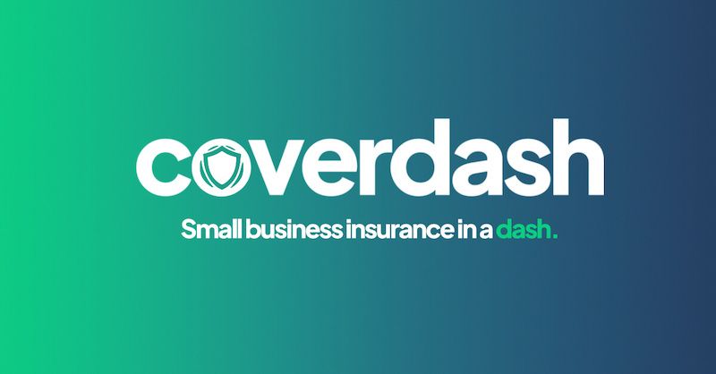 The coverdash logo is a small business insurance in a dash.