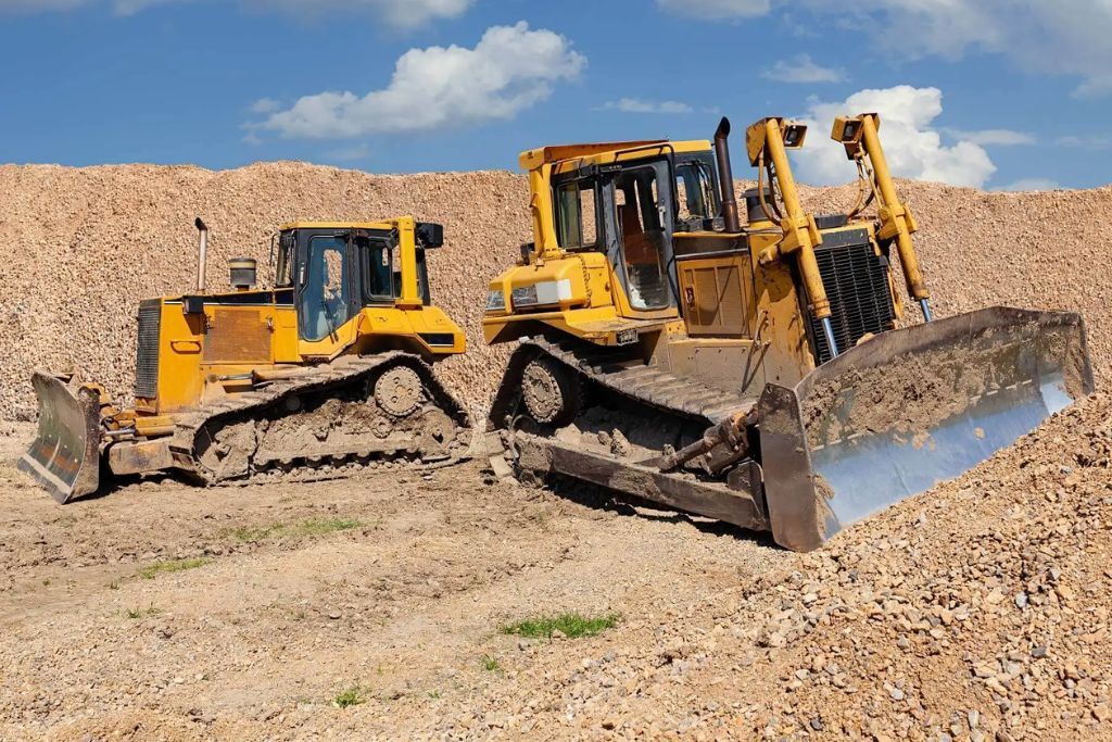 The graded lot was cleared by Samuel Site Service in Florida after hurricane cleanup. The level dirt