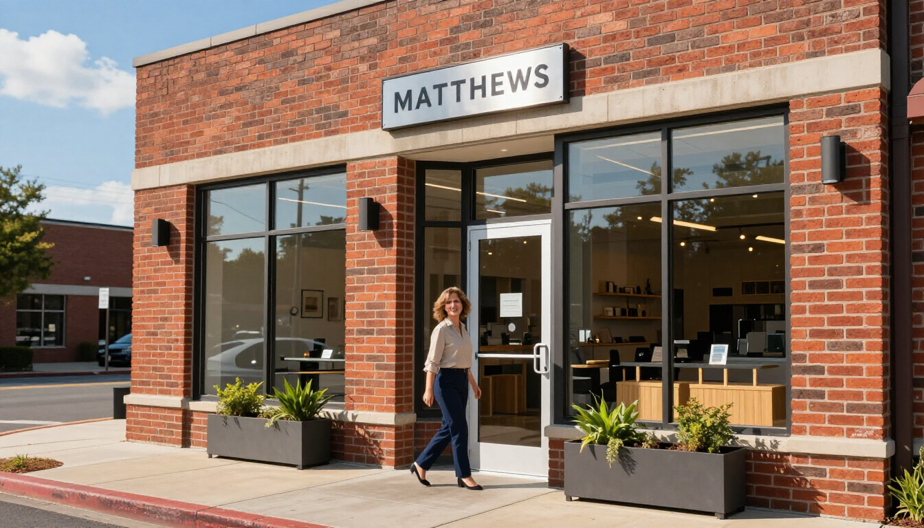 Business insurance storefront in Matthews NC
