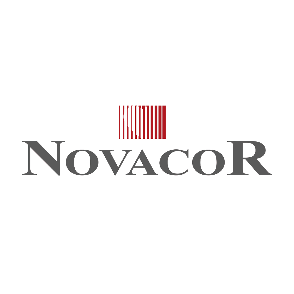 Novacor logo: Gray text