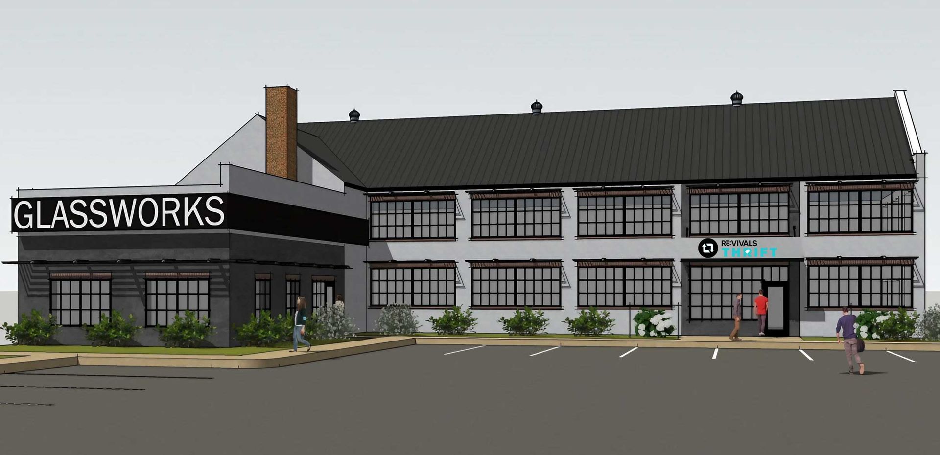 Exterior view of a building with