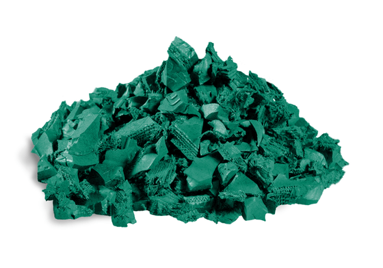Green rubber mulch