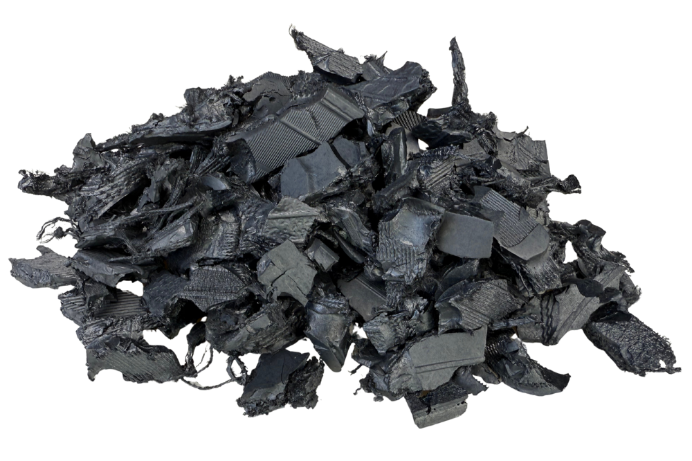 Black rubber mulch