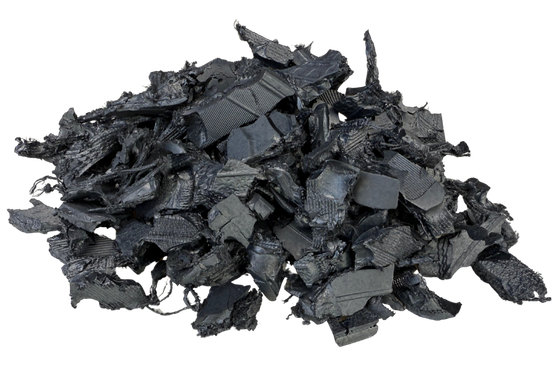 Black rubber mulch