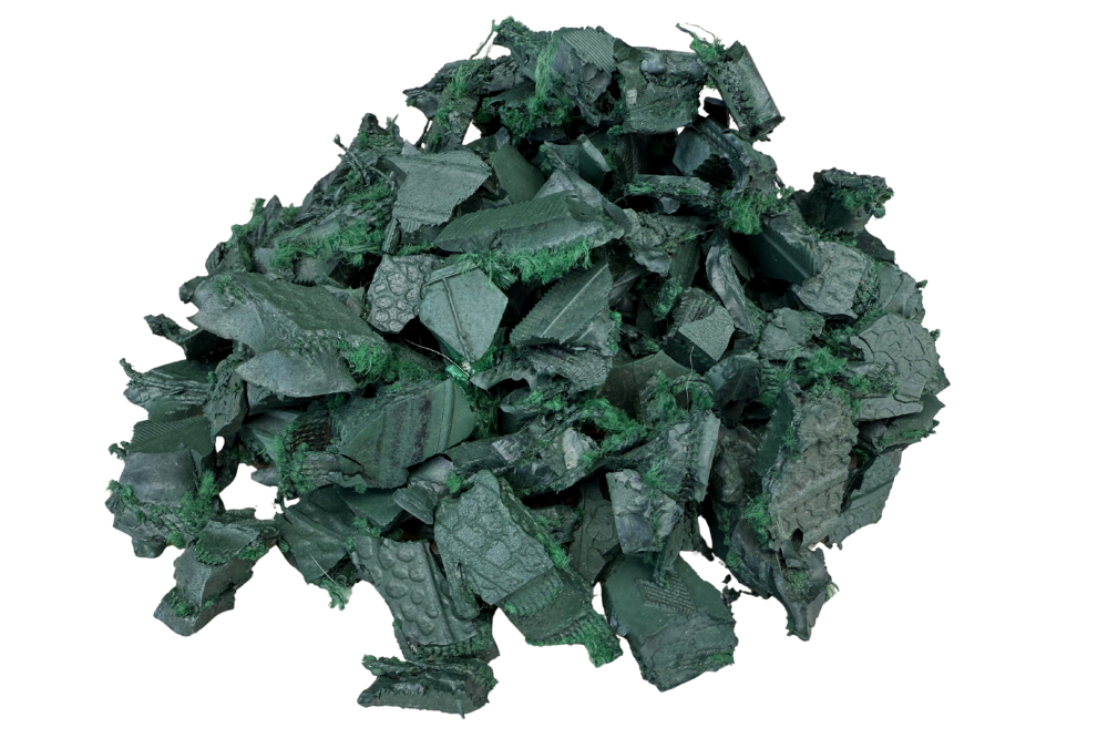 Green rubber mulch