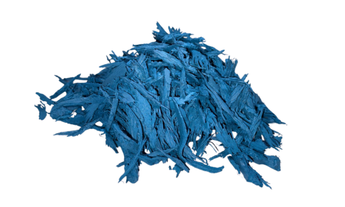 Blue rubber mulch