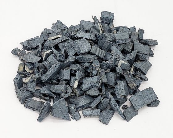 Gray rubber mulch