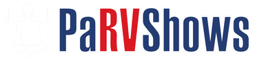 Pa RV Shows logo with blue and red text.