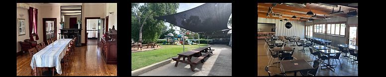 Long tables in the Beer Garden