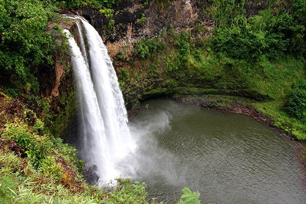 A waterfall on Kauai.