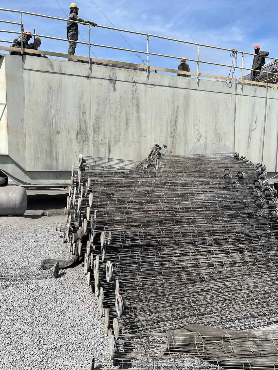 Filtros y canastillas en planta de asfalto