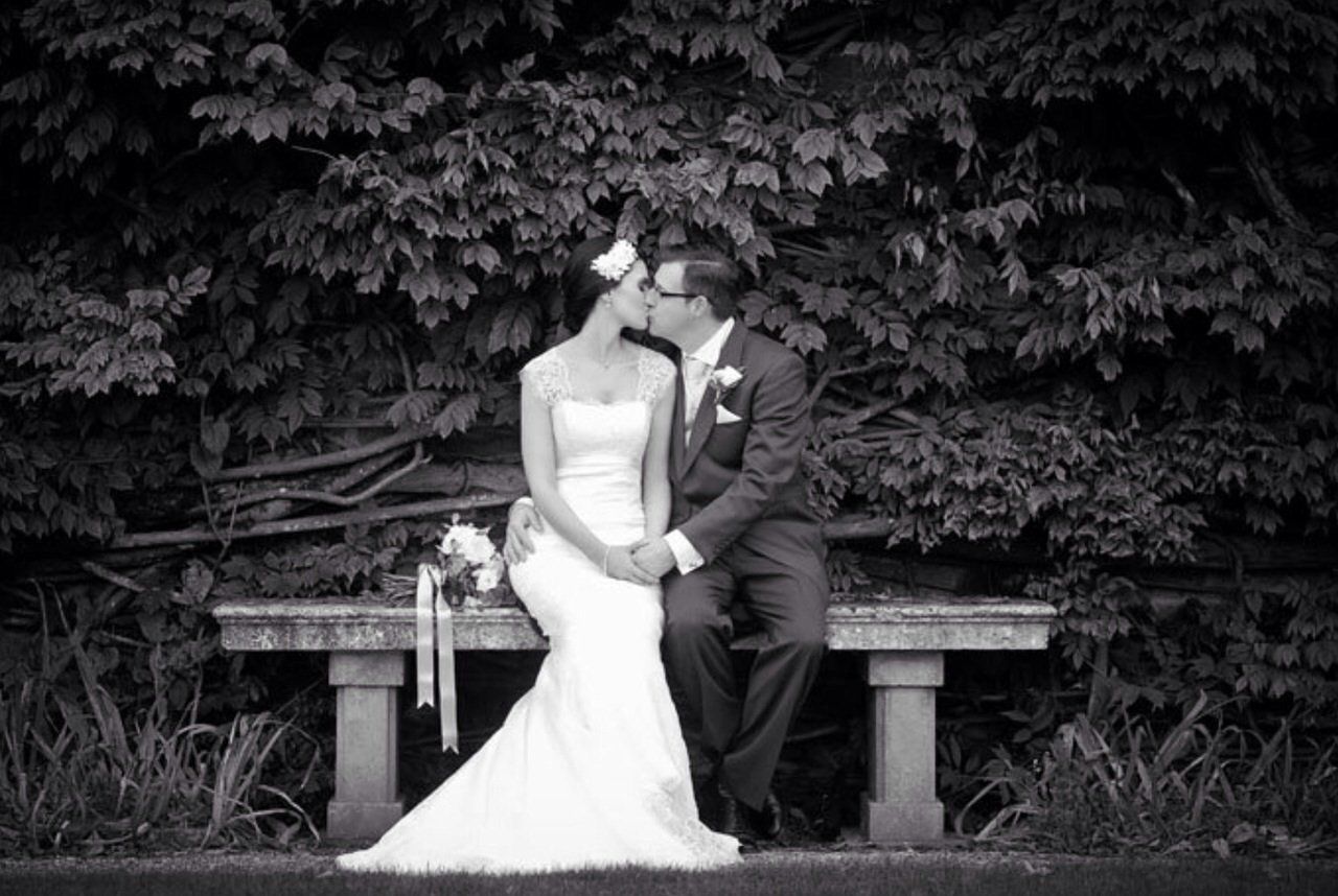 Classic romantic wedding dress cap sleeves