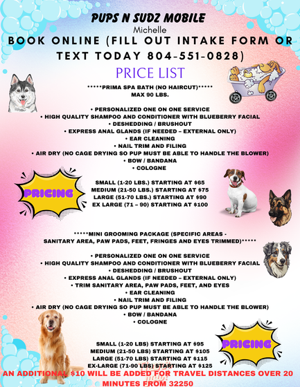Grooming Services Mobile Dog Grooming Cost Dog Grooming Price List