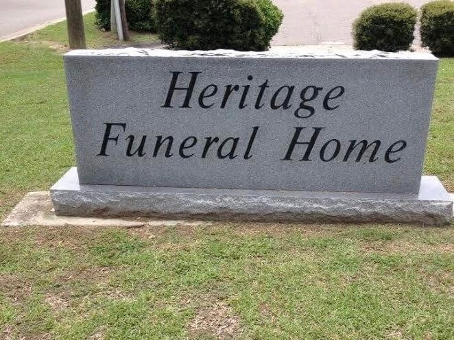 Granite sign: 