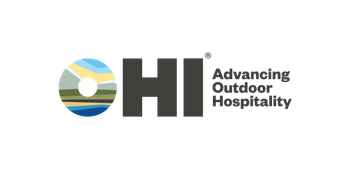 Logo of OHI with a circular graphic containing a landscape design and the words