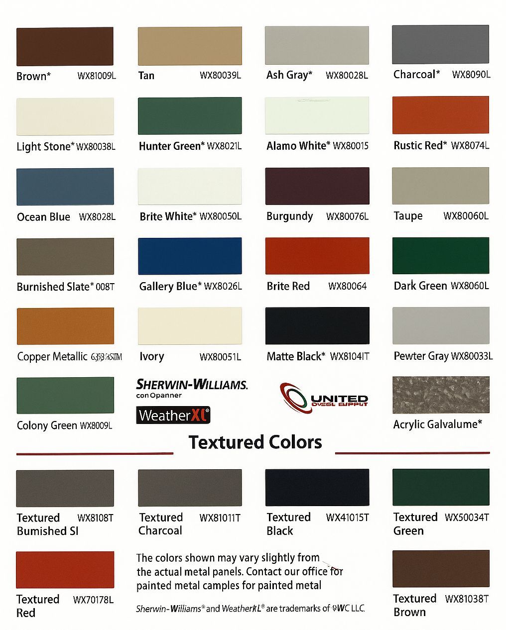 There are many different types of textured colors.