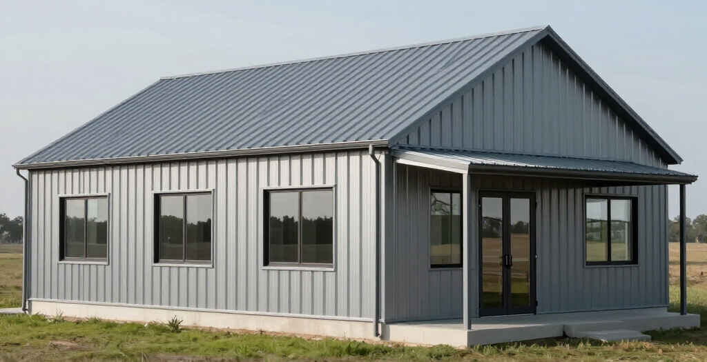 barndominum southern md with metal roofing
