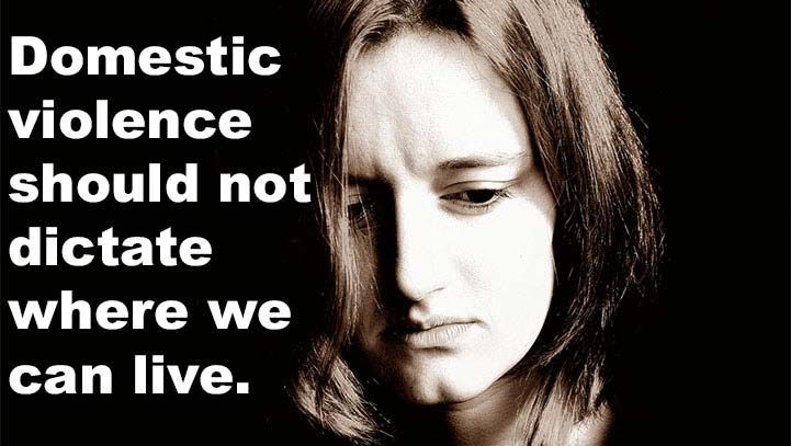 Woman with a sad expression; text: