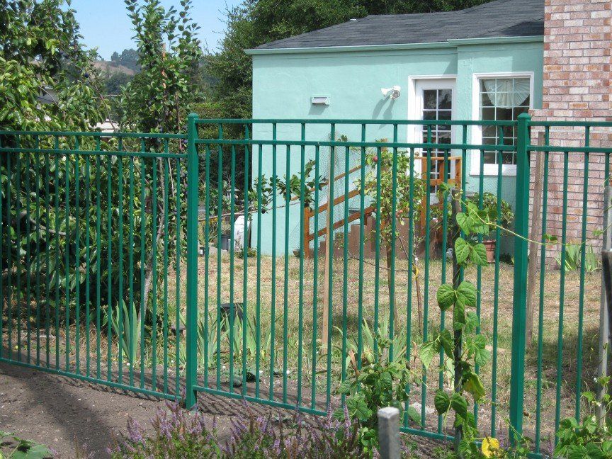 Monterey Iron Fences — Green Powder Coat Fence in Soquel, CA