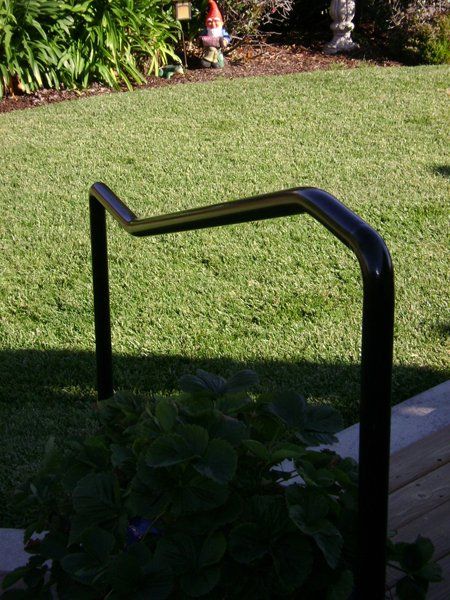 San Jose Hand Rails — Round Black Powder Coat Handrail in Soquel, CA