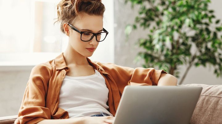 woman on her laptop