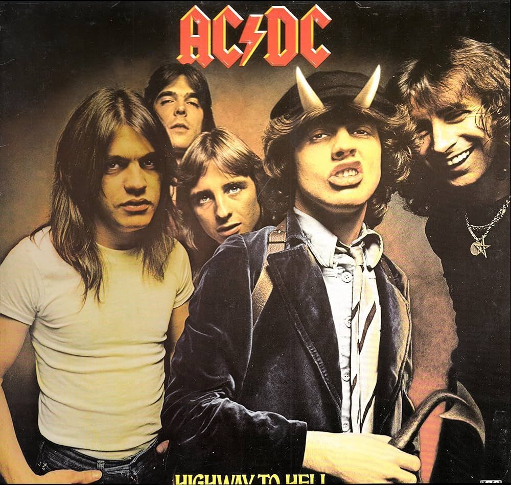 AC/DC band members on album cover