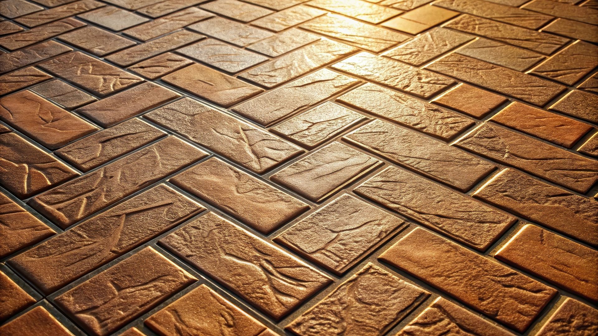 brown patterned stamped concrete