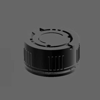 3D CAD image of the top part of an extra-long extendable cap.