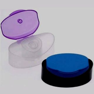 Photo of a designer oval-shaped flip-top cap.