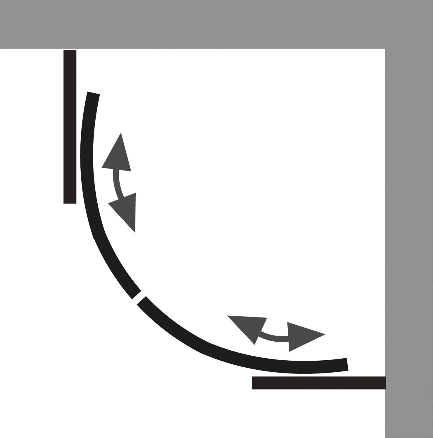 Öffnungsmechanismus der Gleittür