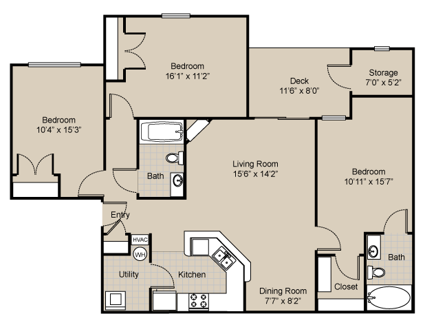 3 bedroom