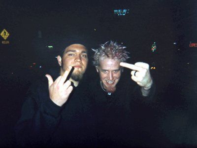 John Regalado with Chad Gray from Mudvayne
