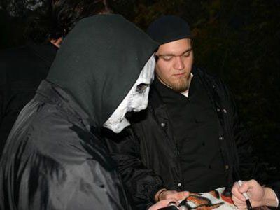 John Regalado with Corey Taylor of Slipknot