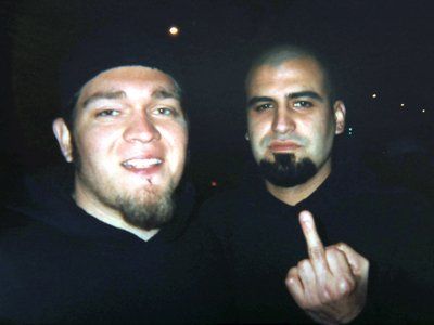 John Regalado with Rob Garcia of Spineshank