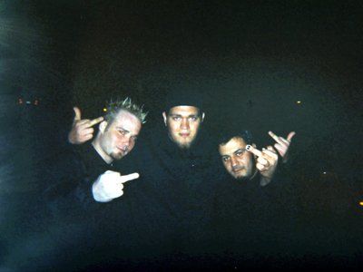 John Regalado with Tommy and Mike from Spineshank