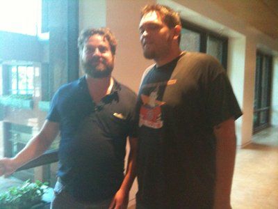 John Regalado with Zac Galifianakis