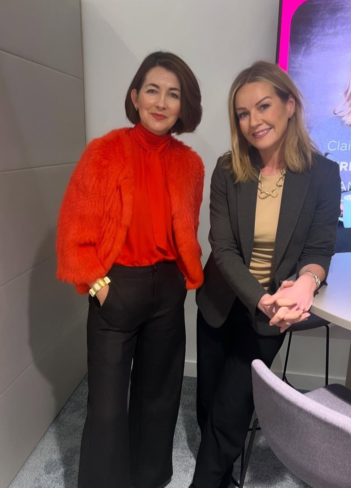 Aoife Dunican and Claire Byrne at Newstalk
