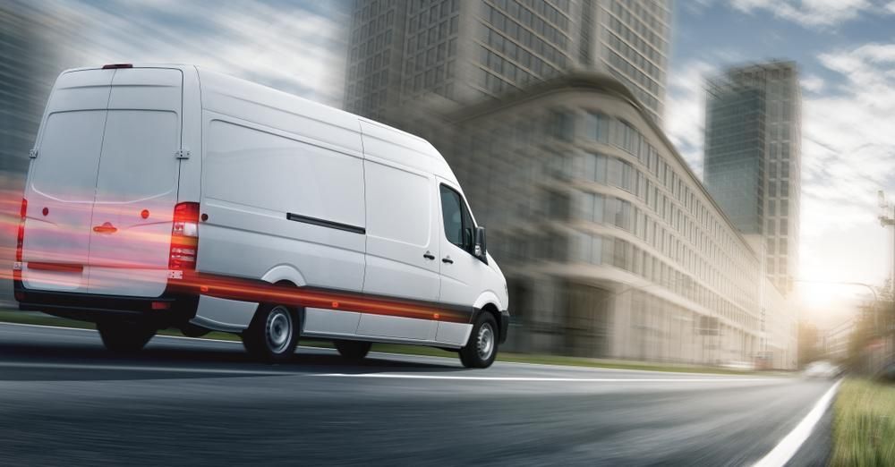 Tailwind sprinter van delivering packages in NYC