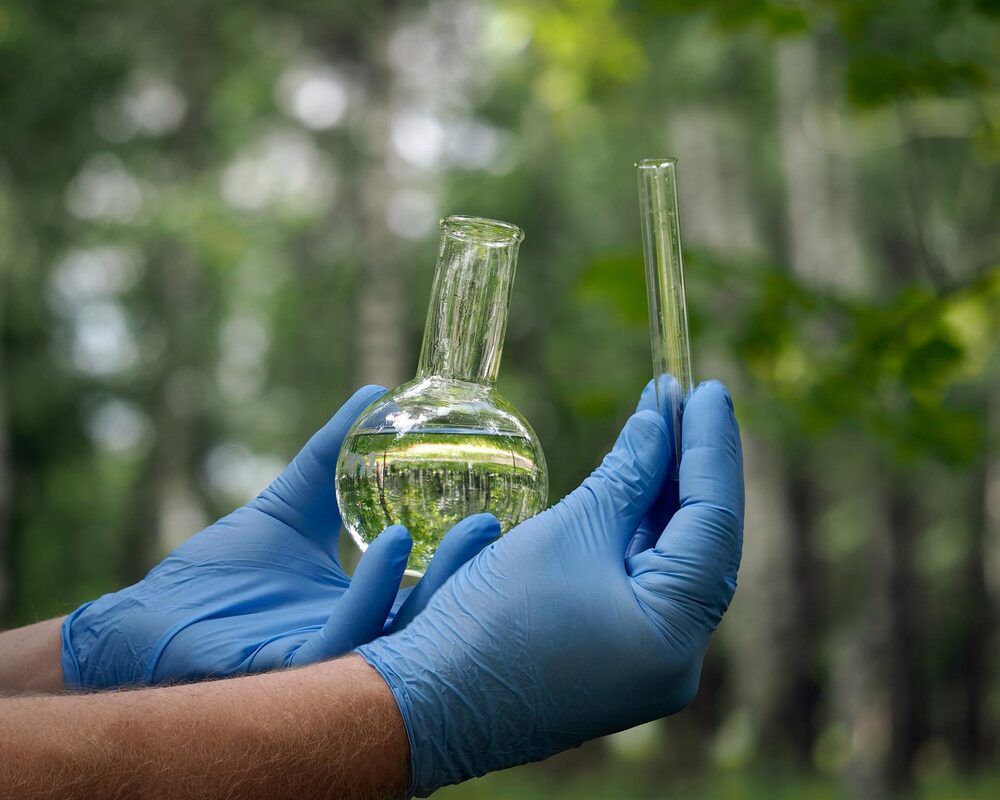 An environmental sample taken in the field to be delivered via same day courier to a lab.