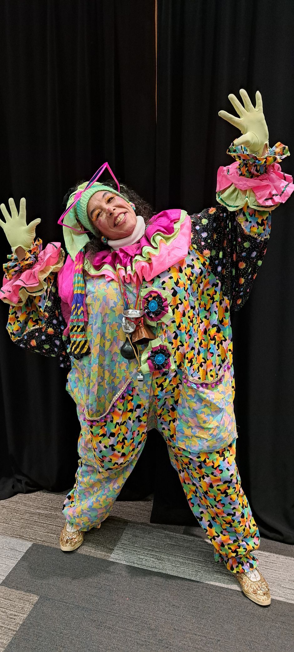 Clown performing at children's party in Calgary, Alberta
